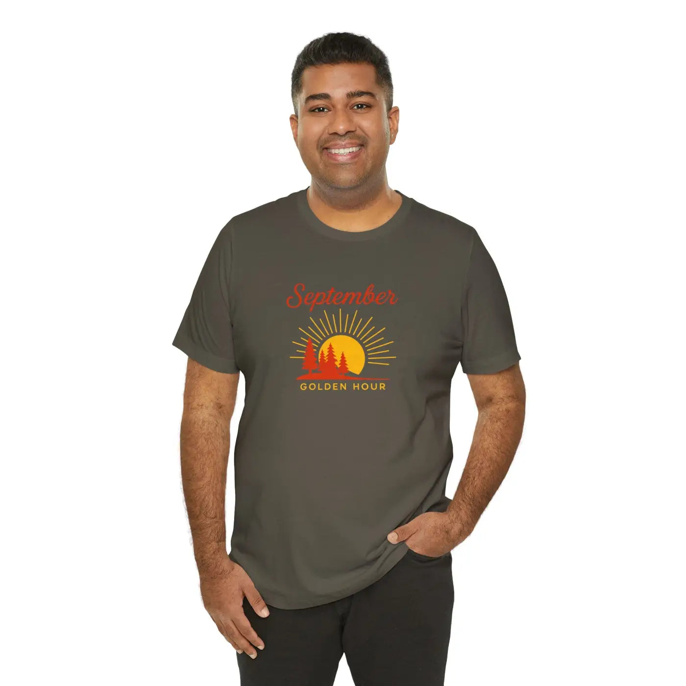 Golden Hour September Tee - Ring-Spun Cotton Nature Lover Gift - DipaliZ