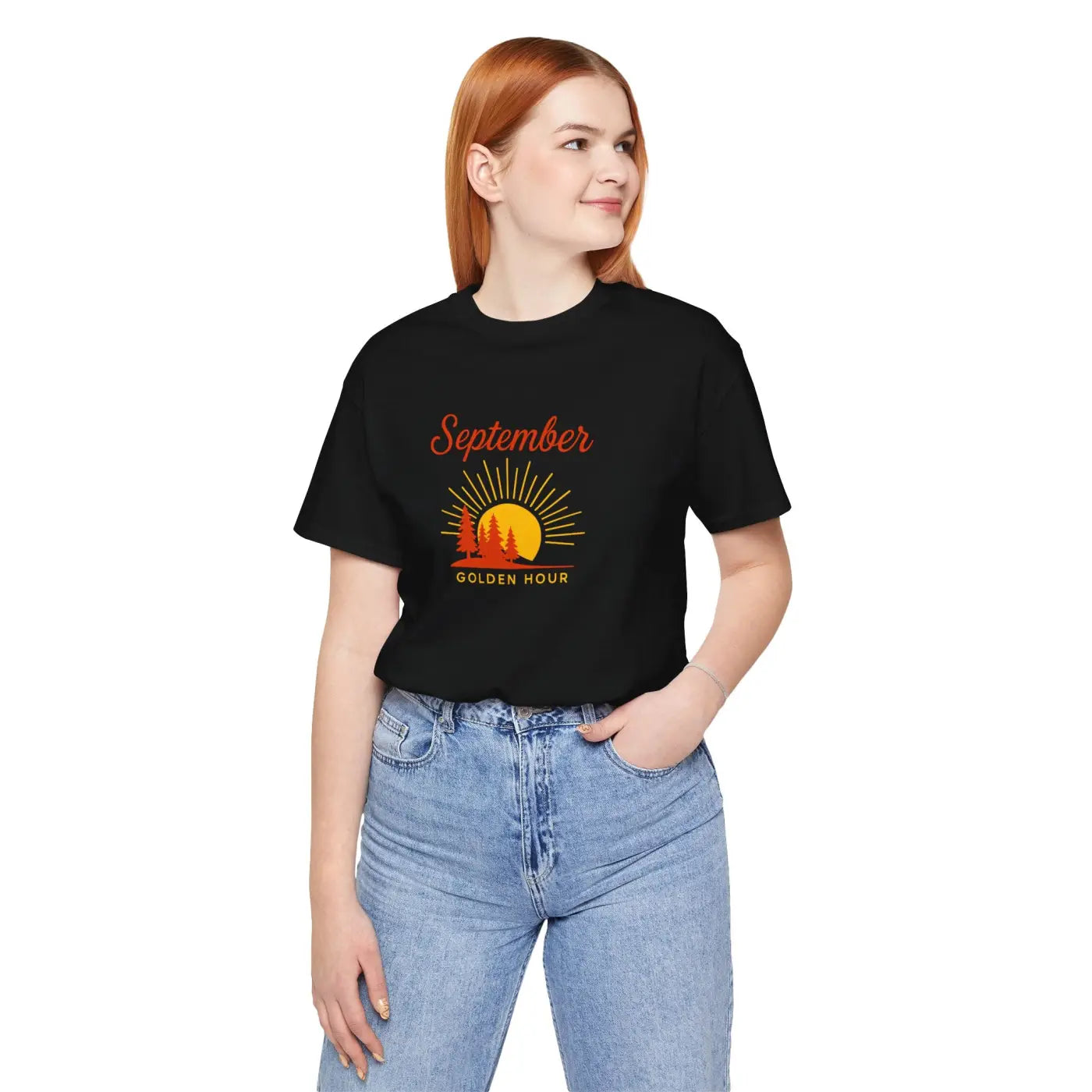 Golden Hour September Tee - Ring-Spun Cotton Nature Lover Gift - DipaliZ