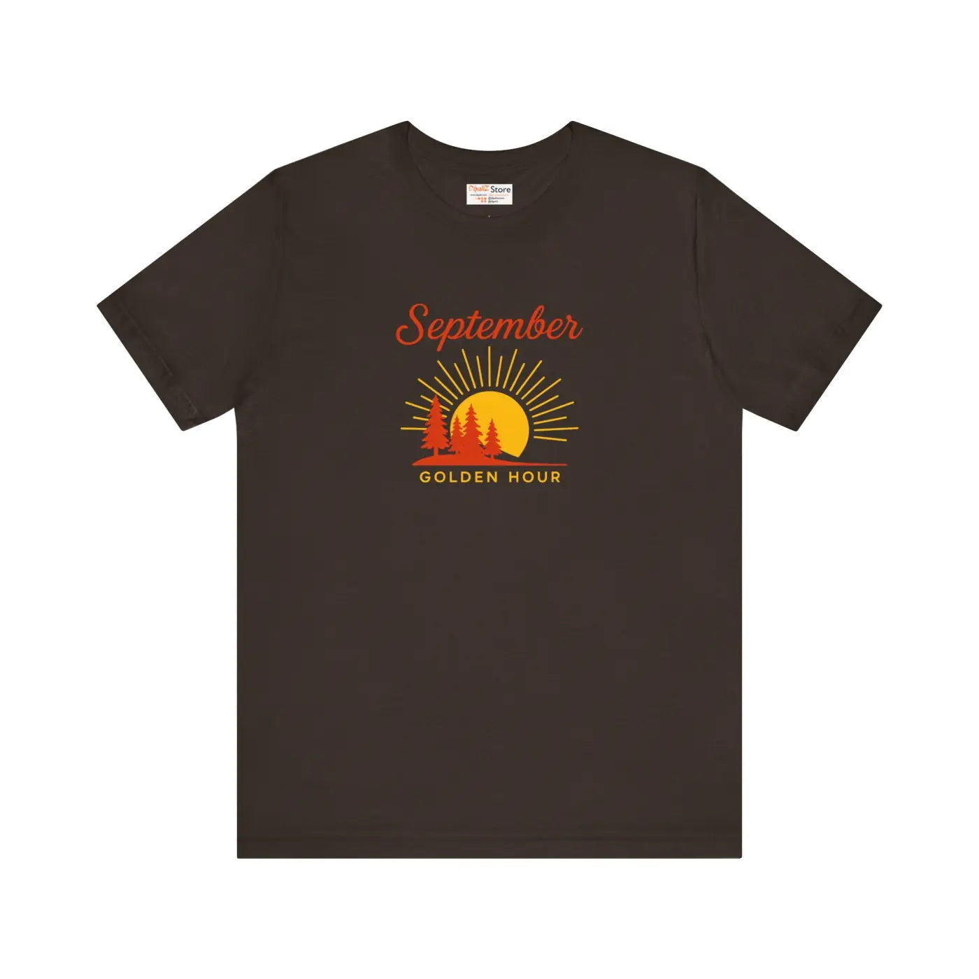 Golden Hour September Tee - Ring-Spun Cotton Nature Lover Gift - DipaliZ