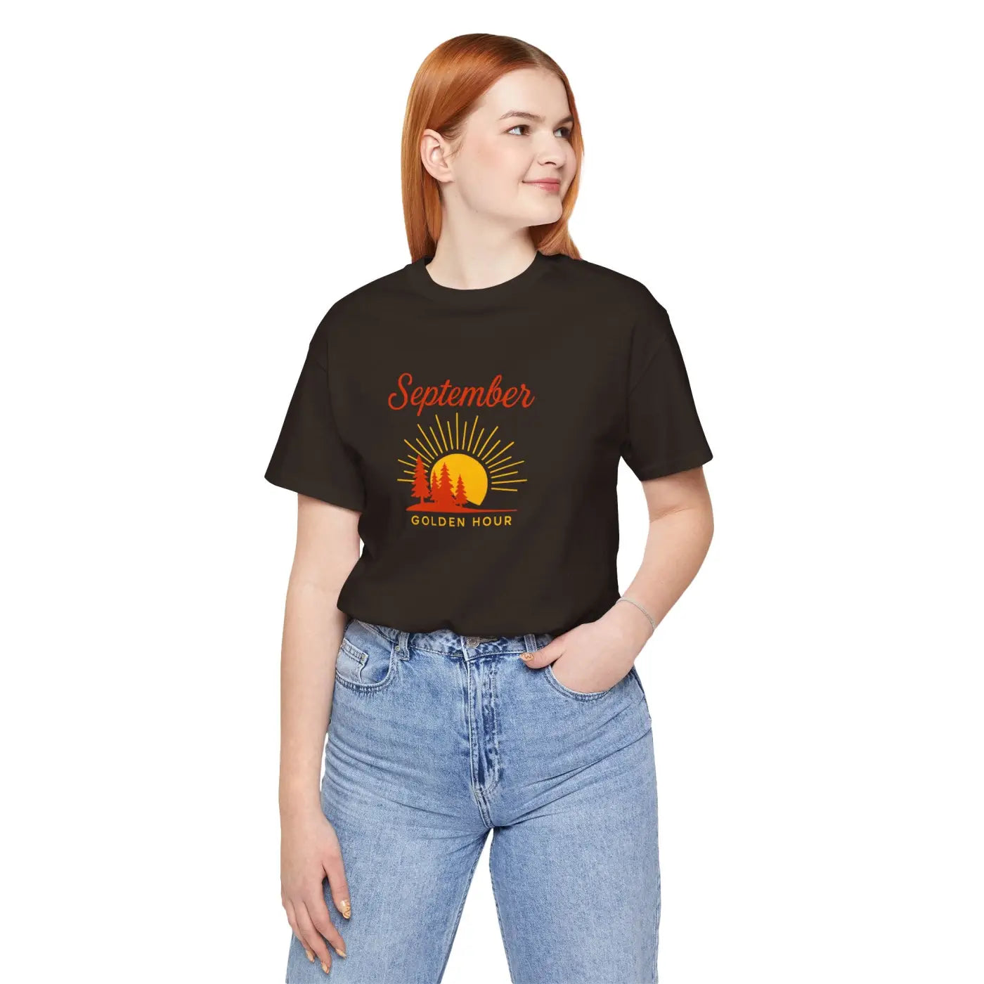 Golden Hour September Tee - Ring-Spun Cotton Nature Lover Gift - DipaliZ