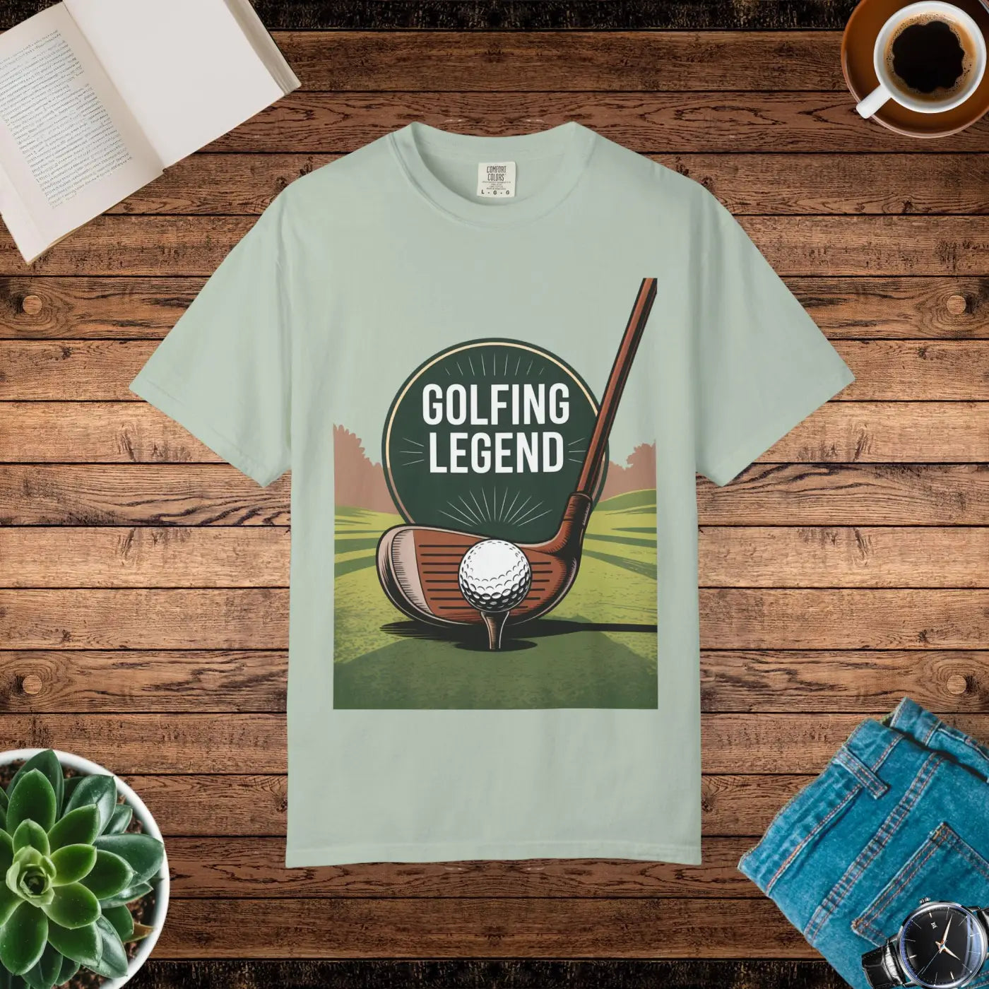 Vintage Style Tee - Unisex Golf Shirt for Golfing Legend - DipaliZ
