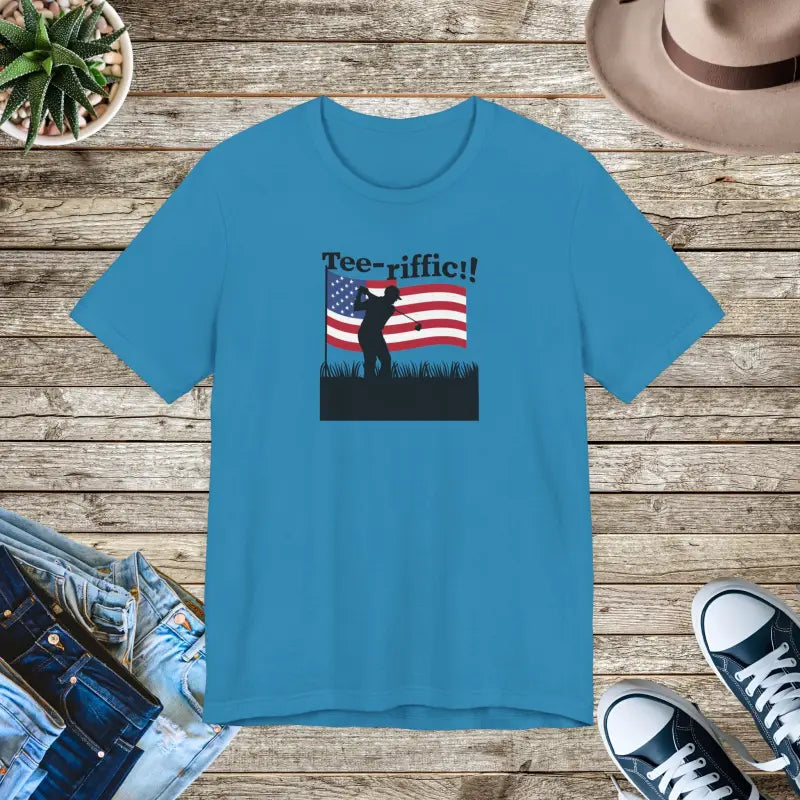 Golfing Tee Unisex Jersey Short Sleeve - 4th of July - DipaliZ