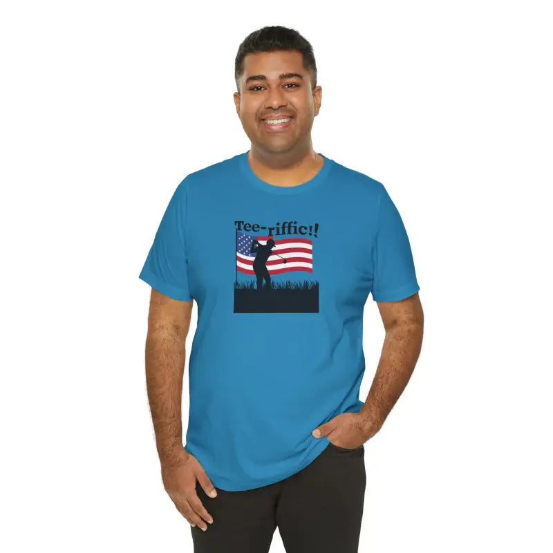 Golfing Tee Unisex Jersey Short Sleeve - 4th of July - DipaliZ