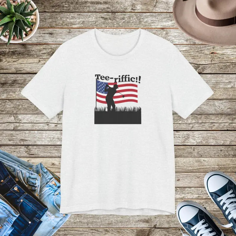 Golfing Tee Unisex Jersey Short Sleeve - 4th of July - DipaliZ