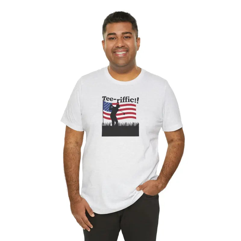 Golfing Tee Unisex Jersey Short Sleeve - 4th of July - DipaliZ