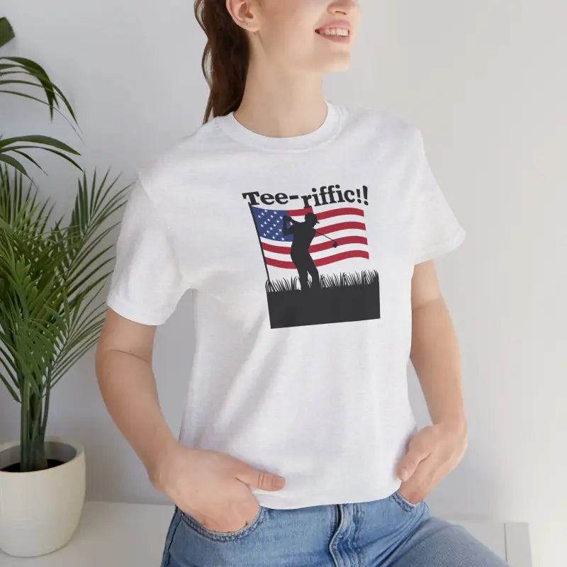 Golfing Tee Unisex Jersey Short Sleeve - 4th of July - DipaliZ