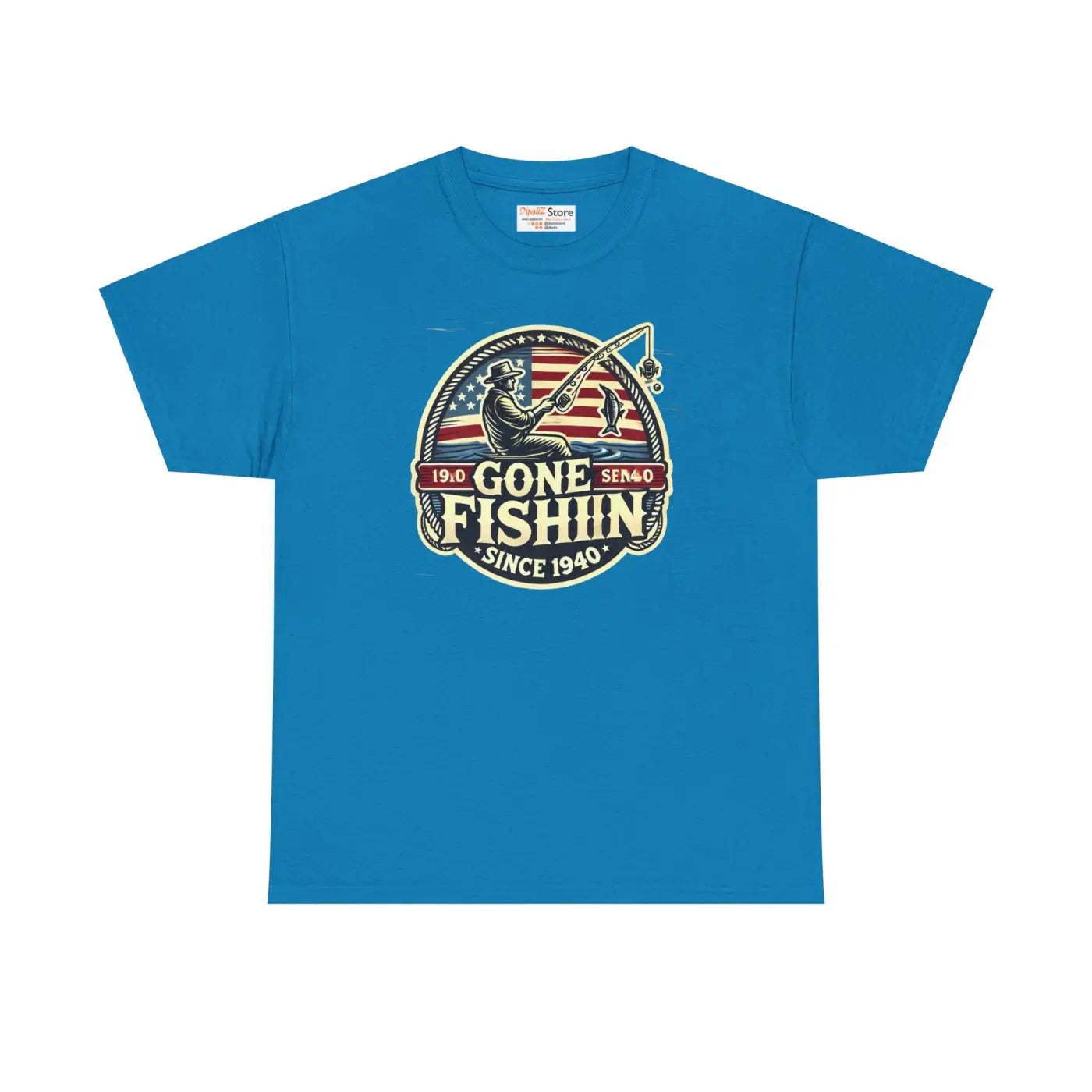 Gone Fishing Unisex Heavy Cotton Tee - Adventure Style - DipaliZ