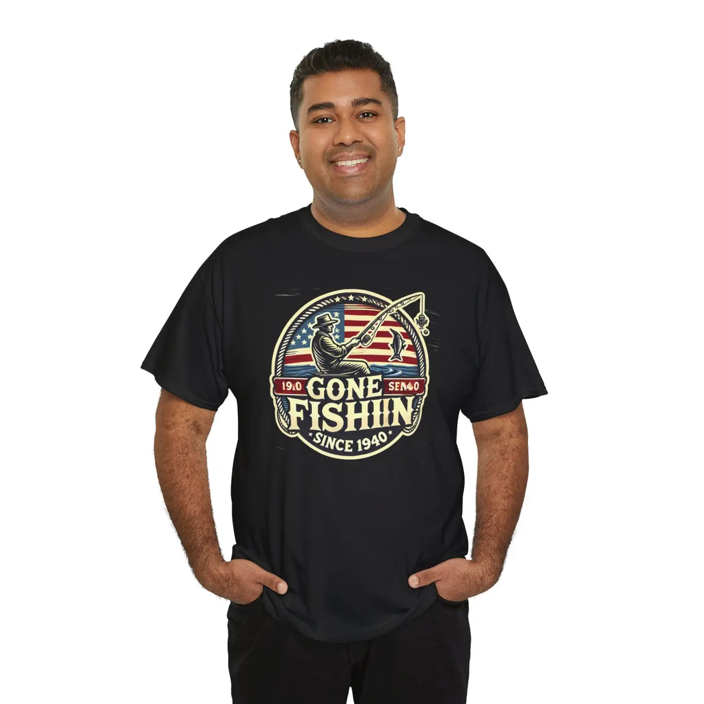 Gone Fishing Unisex Heavy Cotton Tee - Adventure Style - DipaliZ