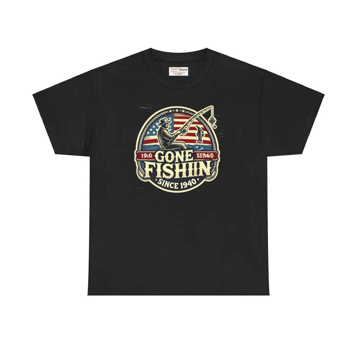 Gone Fishing Unisex Heavy Cotton Tee - Adventure Style - DipaliZ