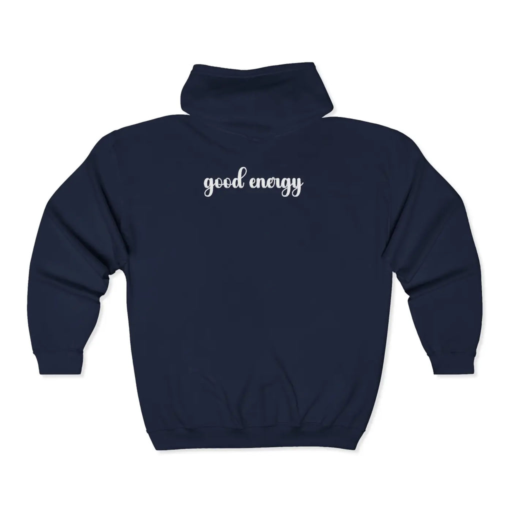 Good Energy Hoodie - Embroidered Minimal Positive Vibes - DipaliZ