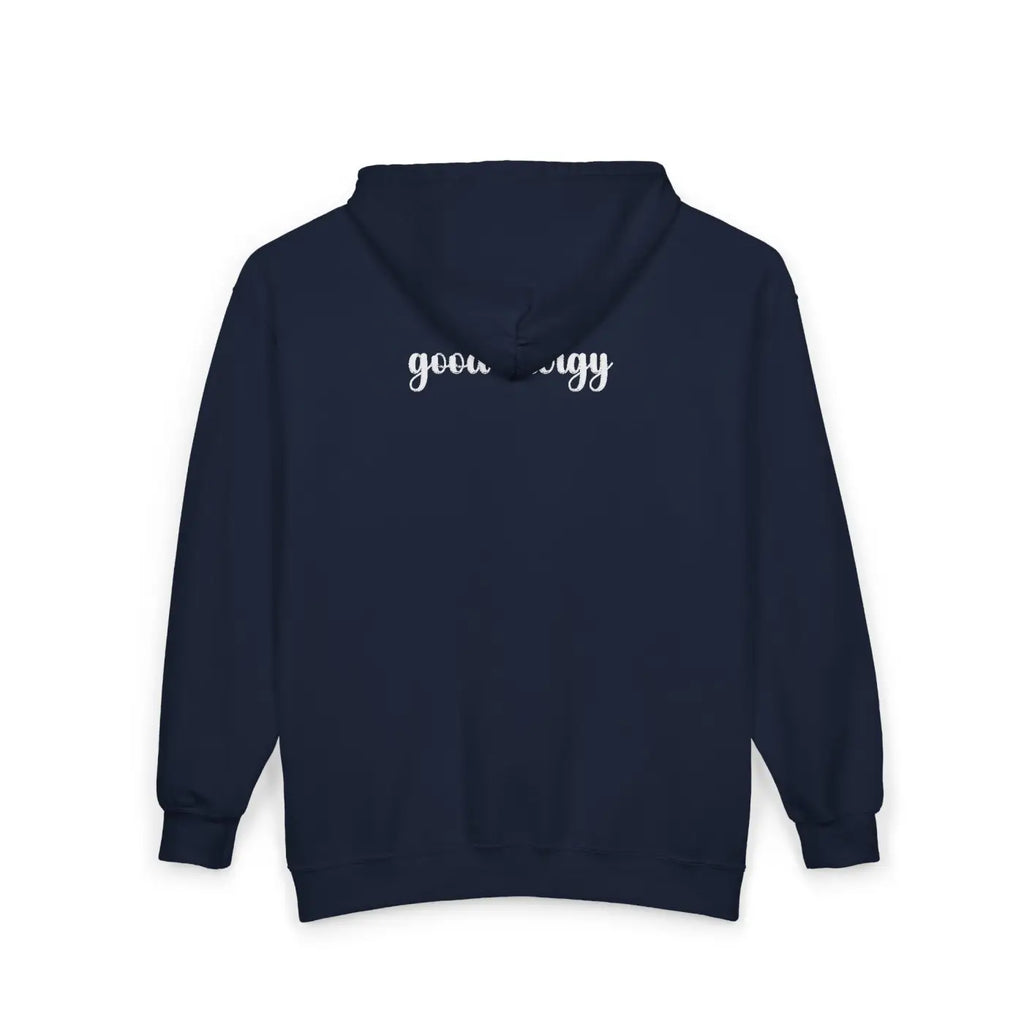 Good Energy Hoodie - Embroidered Minimal Positive Vibes - DipaliZ