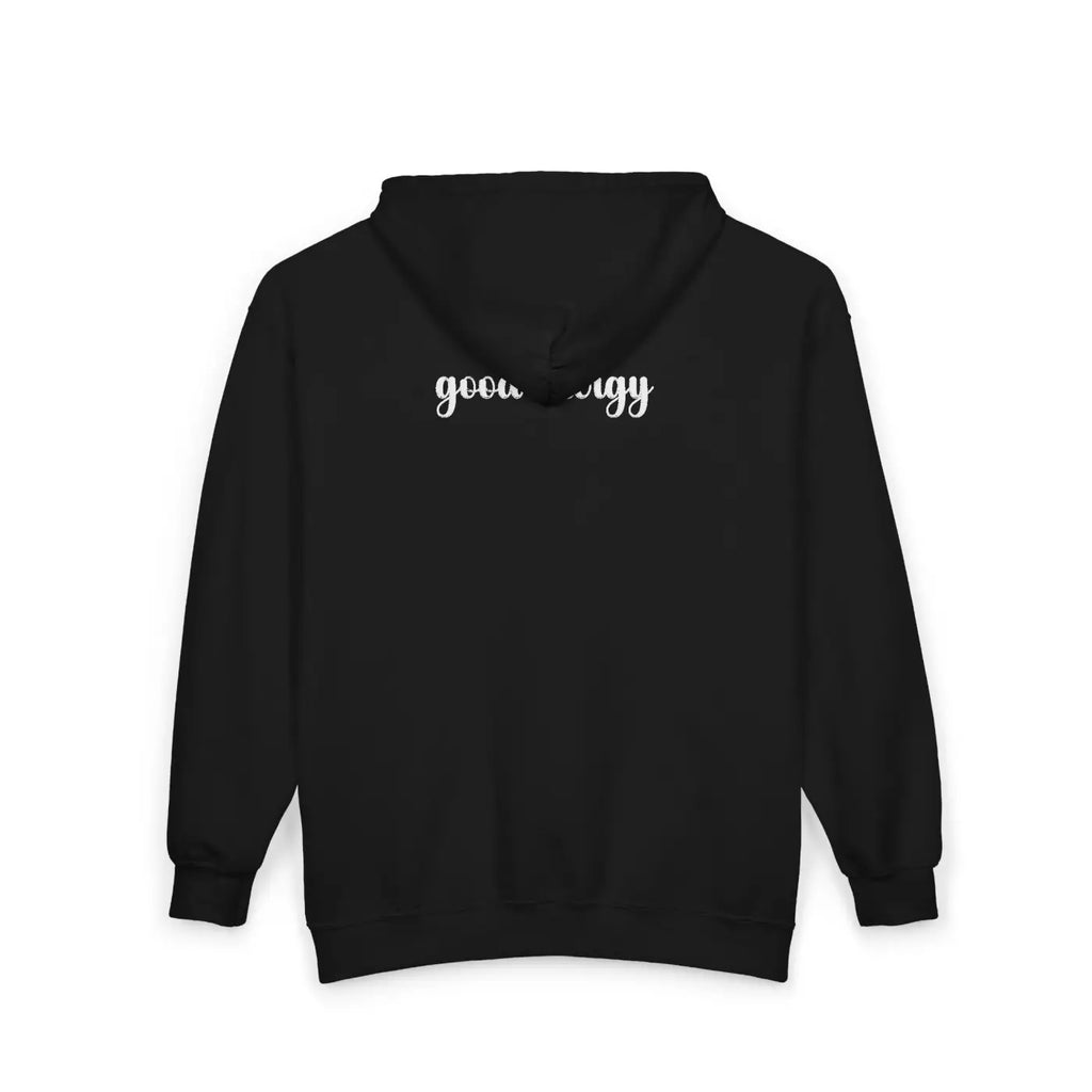 Good Energy Hoodie - Embroidered Minimal Positive Vibes - DipaliZ