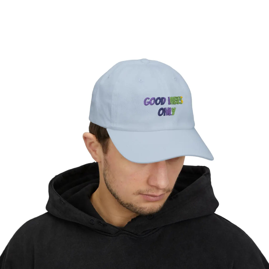 Good Vibes Dad Cap - Effortless Style Classic White - DipaliZ