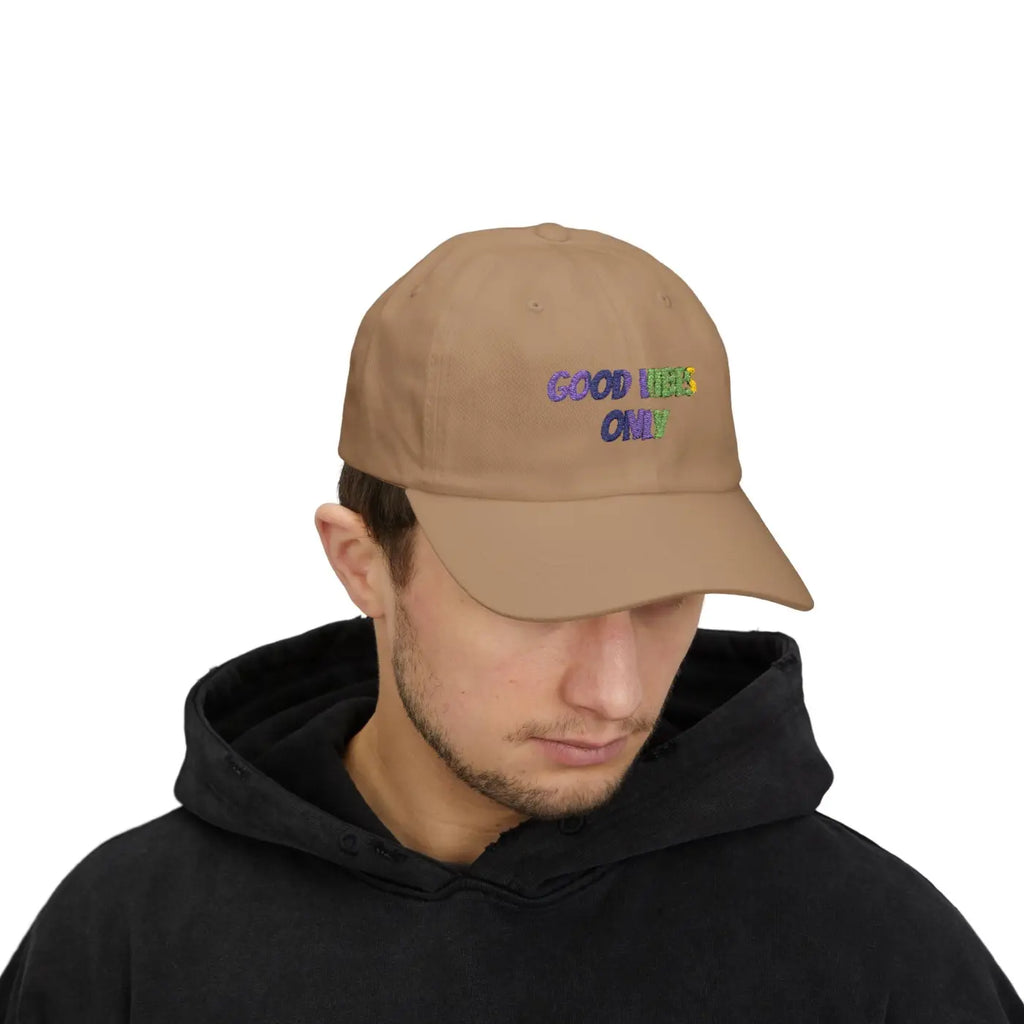 Good Vibes Dad Cap - Effortless Style Classic White - DipaliZ