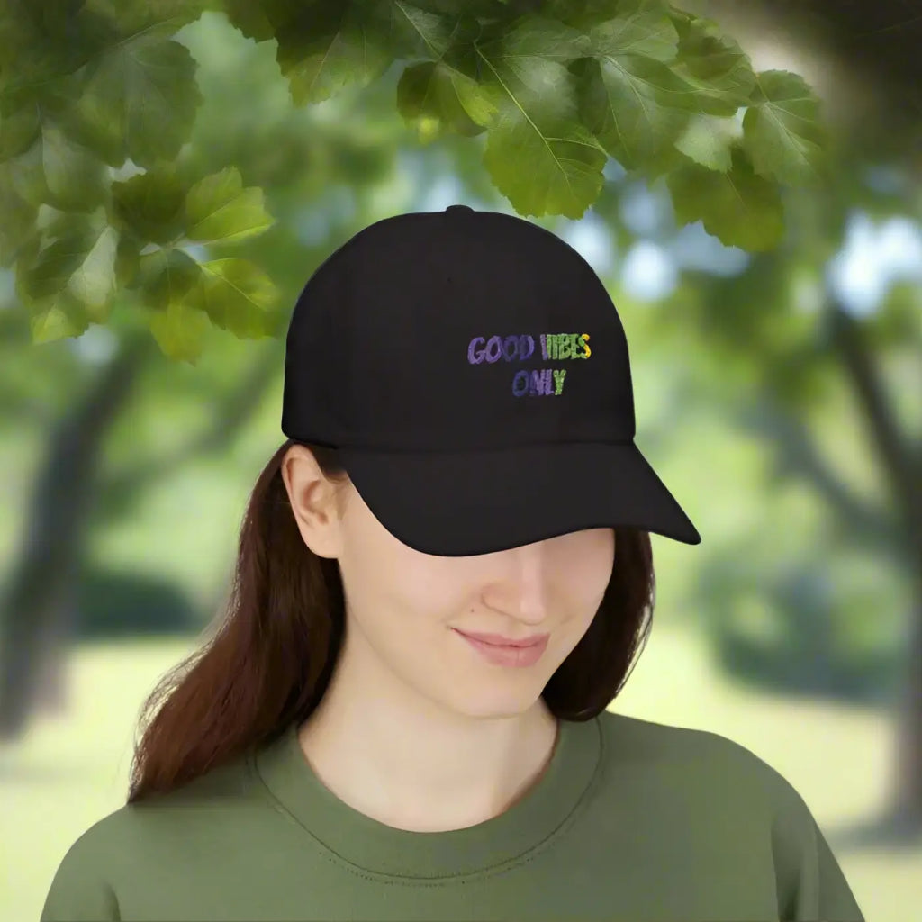 Good Vibes Dad Cap - Effortless Style Classic White - DipaliZ