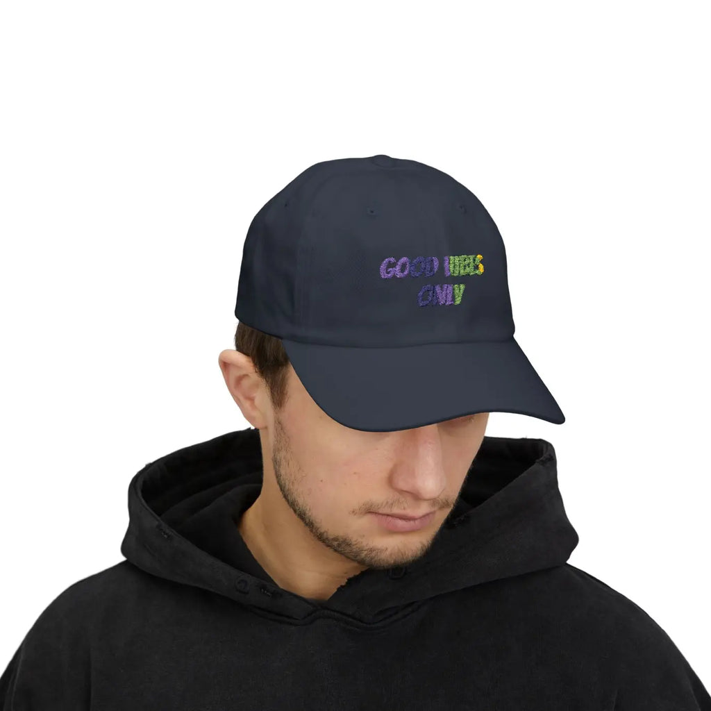 Good Vibes Dad Cap - Effortless Style Classic White - DipaliZ