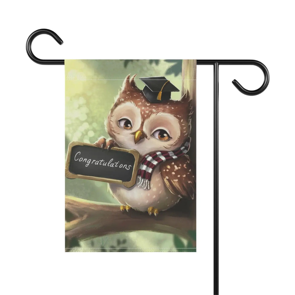 Congrats Garden Banner - Graduating Owl Grad Charm - DipaliZ