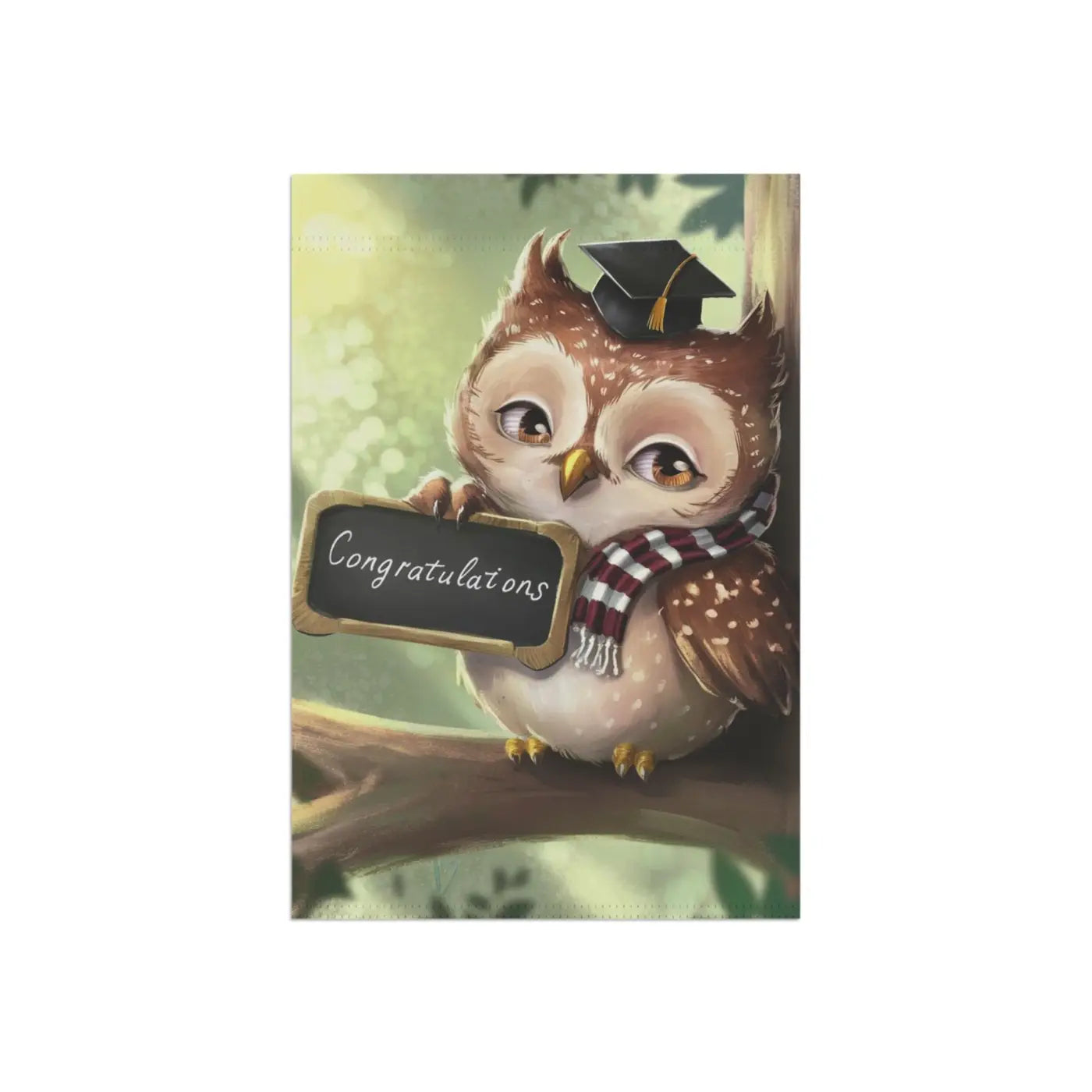 Congrats Garden Banner - Graduating Owl Grad Charm - DipaliZ
