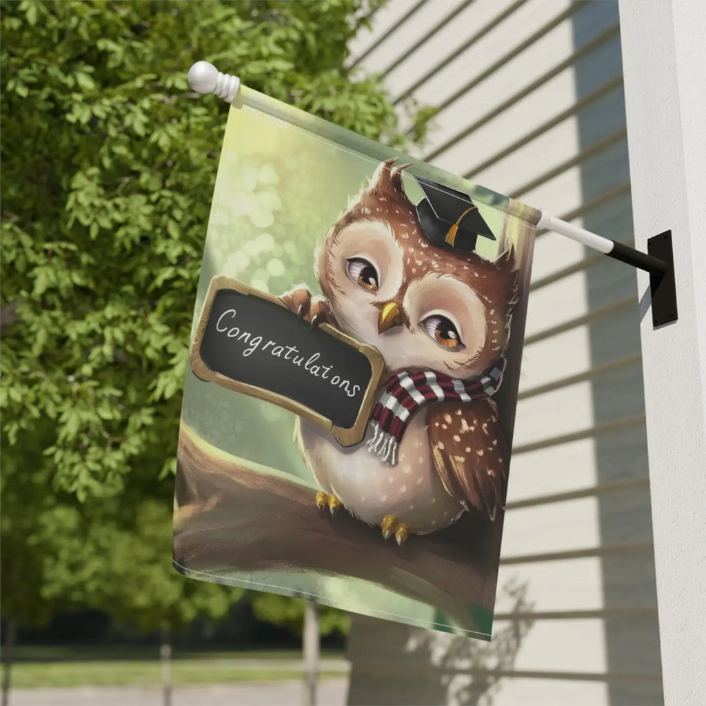 Congrats Garden Banner - Graduating Owl Grad Charm - DipaliZ
