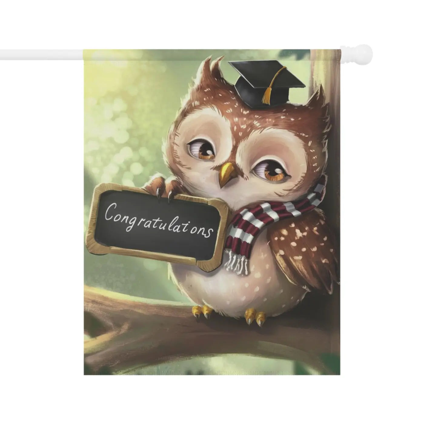 Congrats Garden Banner - Graduating Owl Grad Charm - DipaliZ
