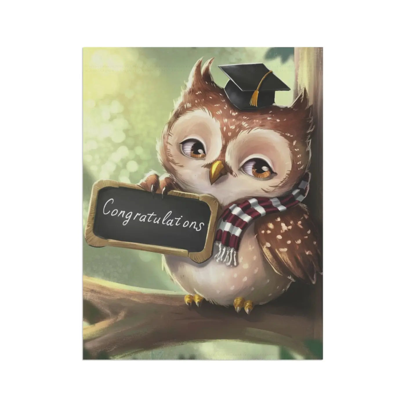Congrats Garden Banner - Graduating Owl Grad Charm - DipaliZ
