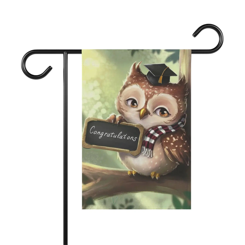 Congrats Garden Banner - Graduating Owl Grad Charm - DipaliZ