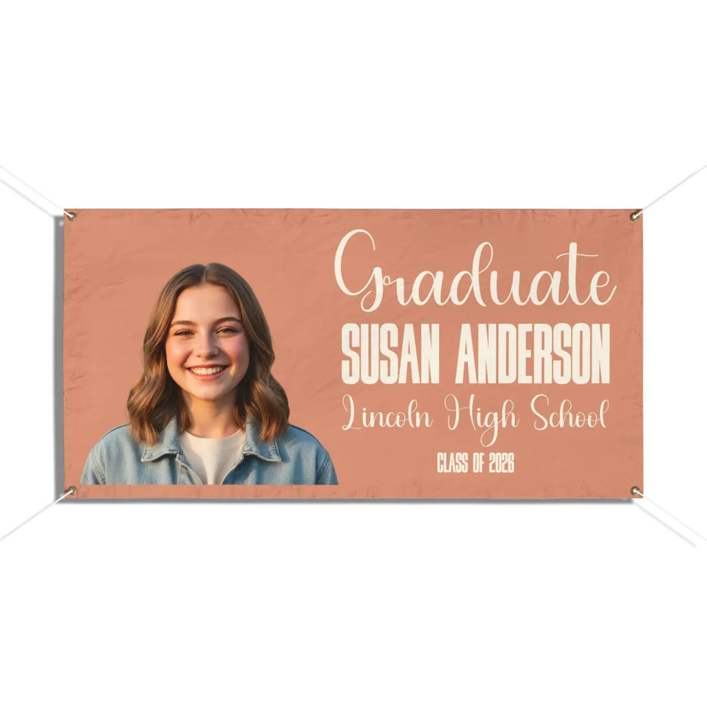 Custom Graduation Photo Vinyl Banner - Celebrate Big - DipaliZ