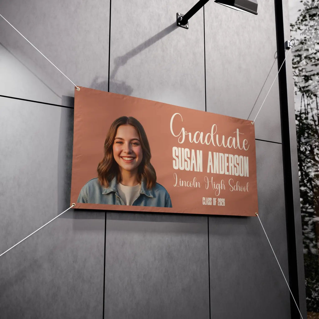 Custom Graduation Photo Vinyl Banner - Celebrate Big - DipaliZ