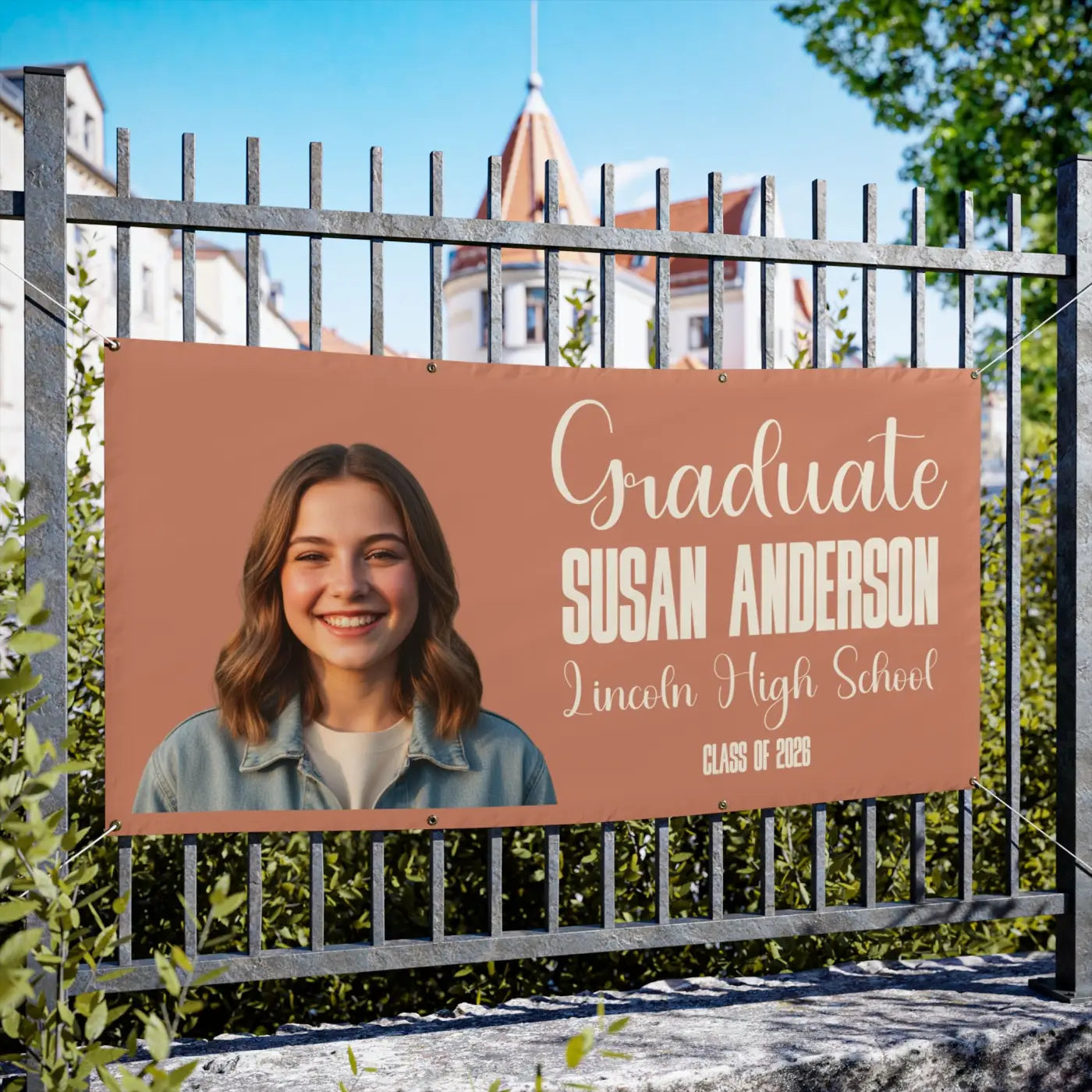 Custom Graduation Photo Vinyl Banner - Celebrate Big - DipaliZ