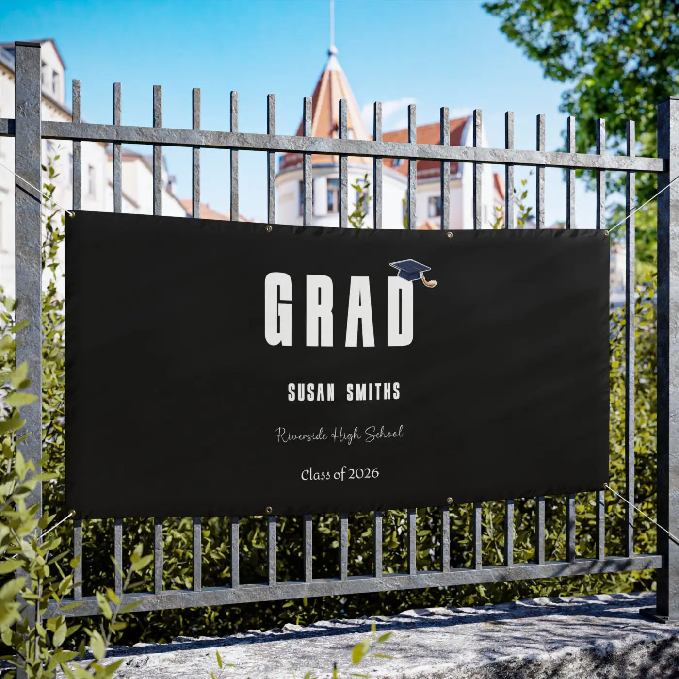 Custom Graduation Vinyl Banner - Grad Party Yard Sign - DipaliZ