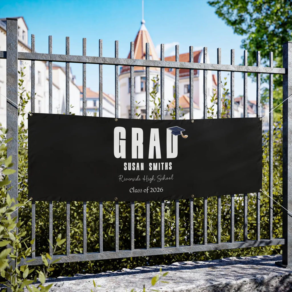 Custom Graduation Vinyl Banner - Grad Party Yard Sign - DipaliZ