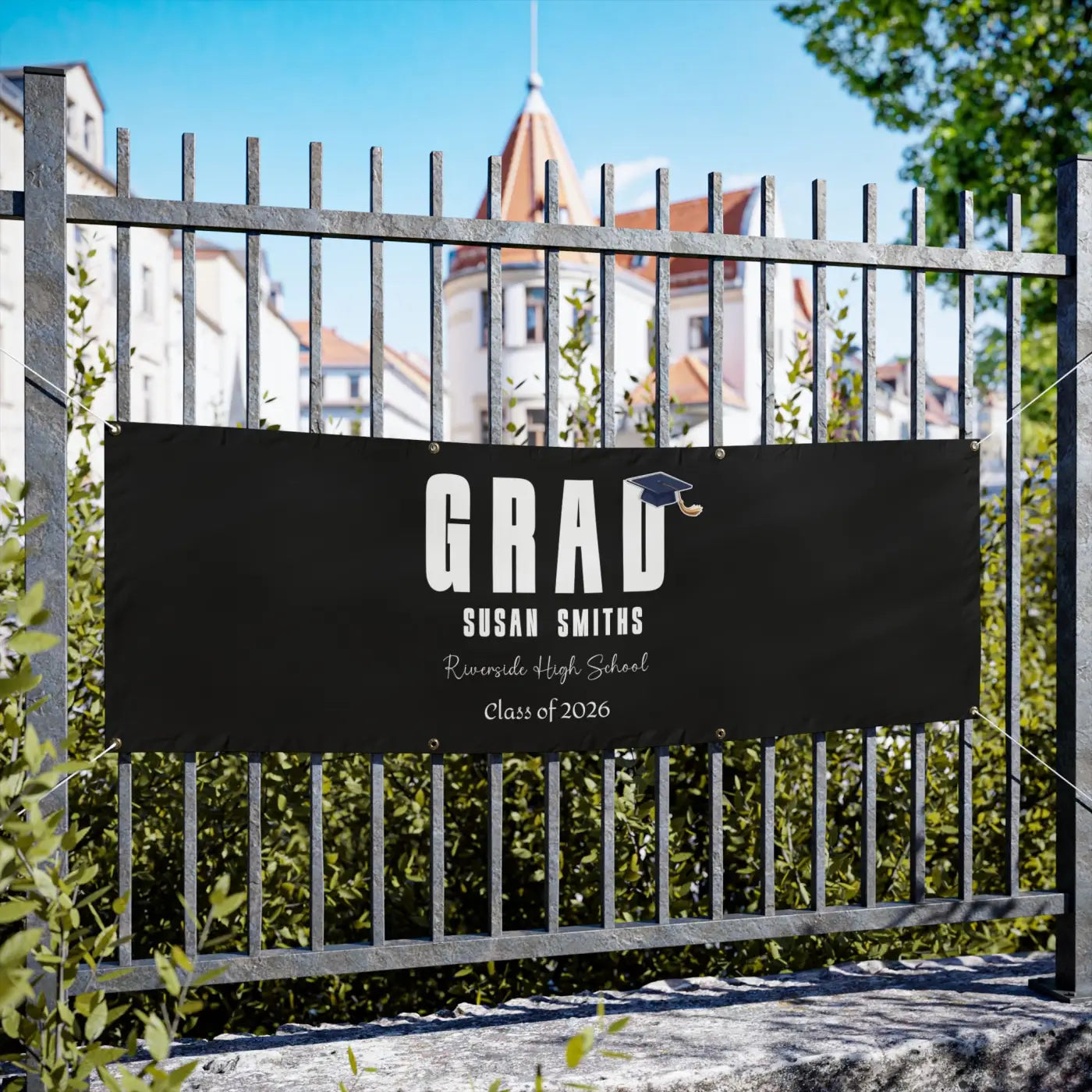 Custom Graduation Vinyl Banner - Grad Party Yard Sign - DipaliZ