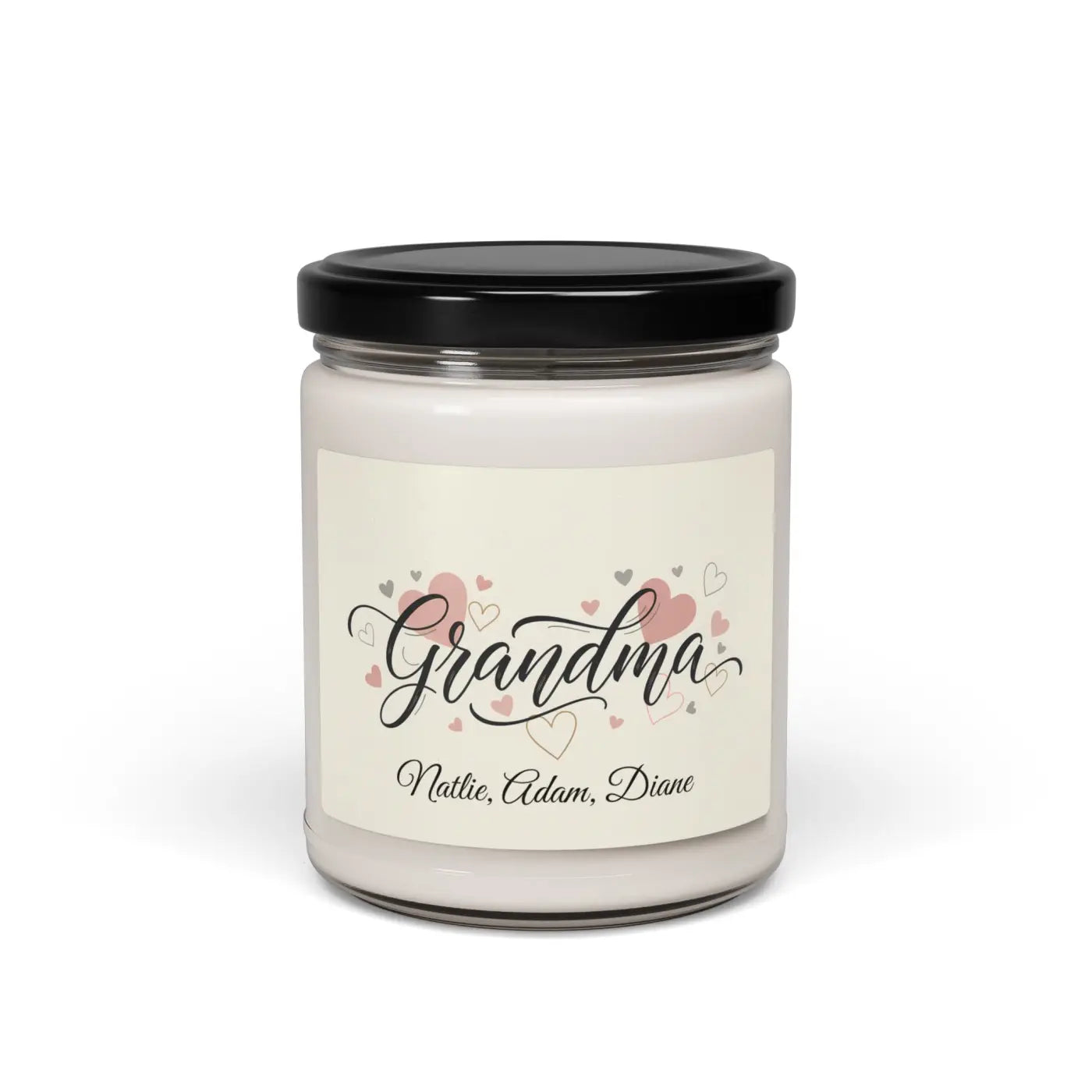 Grandma Scented Soy Candle - Heart Floral Design - DipaliZ