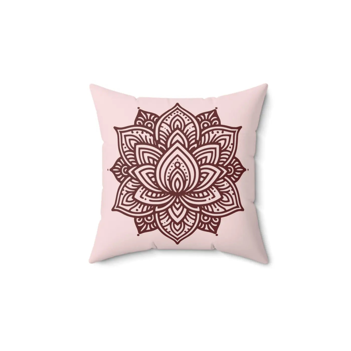 Graphic Lotus Flower Polyester Square Pillow - Mandala - DipaliZ
