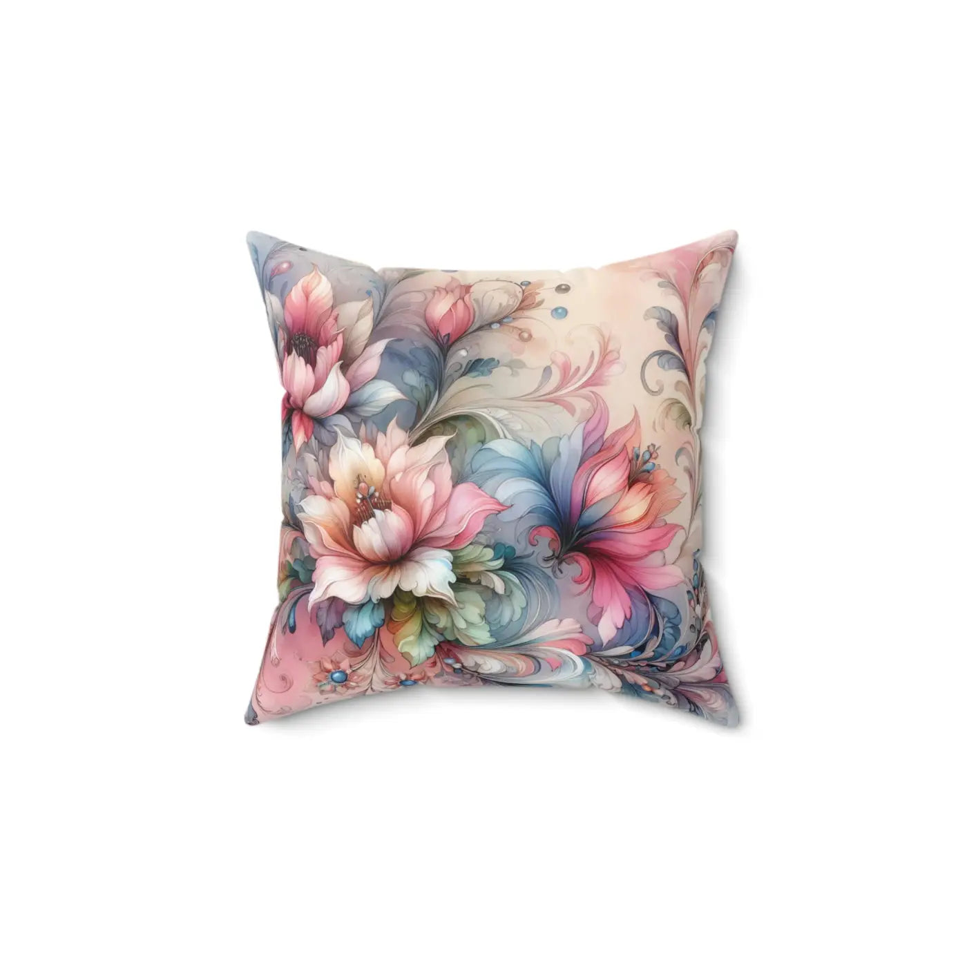 Floral Throw Pillow - Spun Polyester Square - DipaliZ