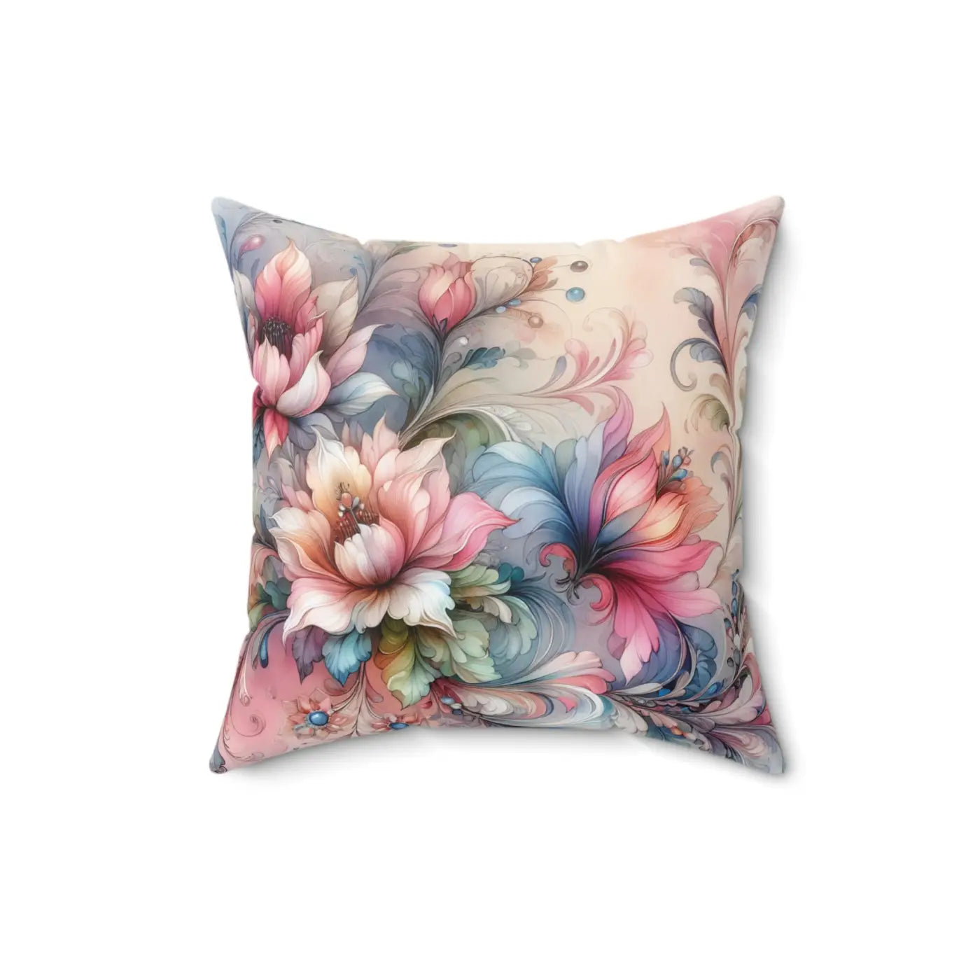 Floral Throw Pillow - Spun Polyester Square - DipaliZ
