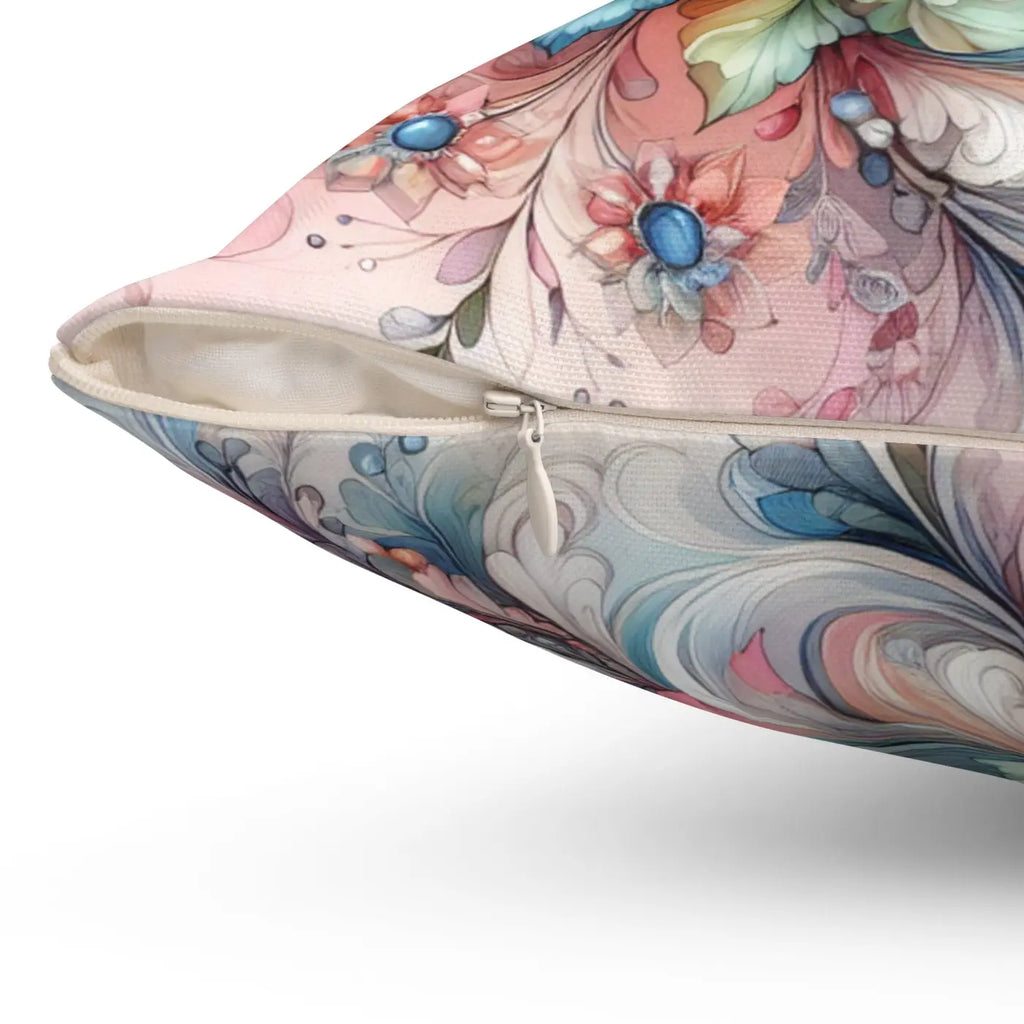 Floral Throw Pillow - Spun Polyester Square - DipaliZ