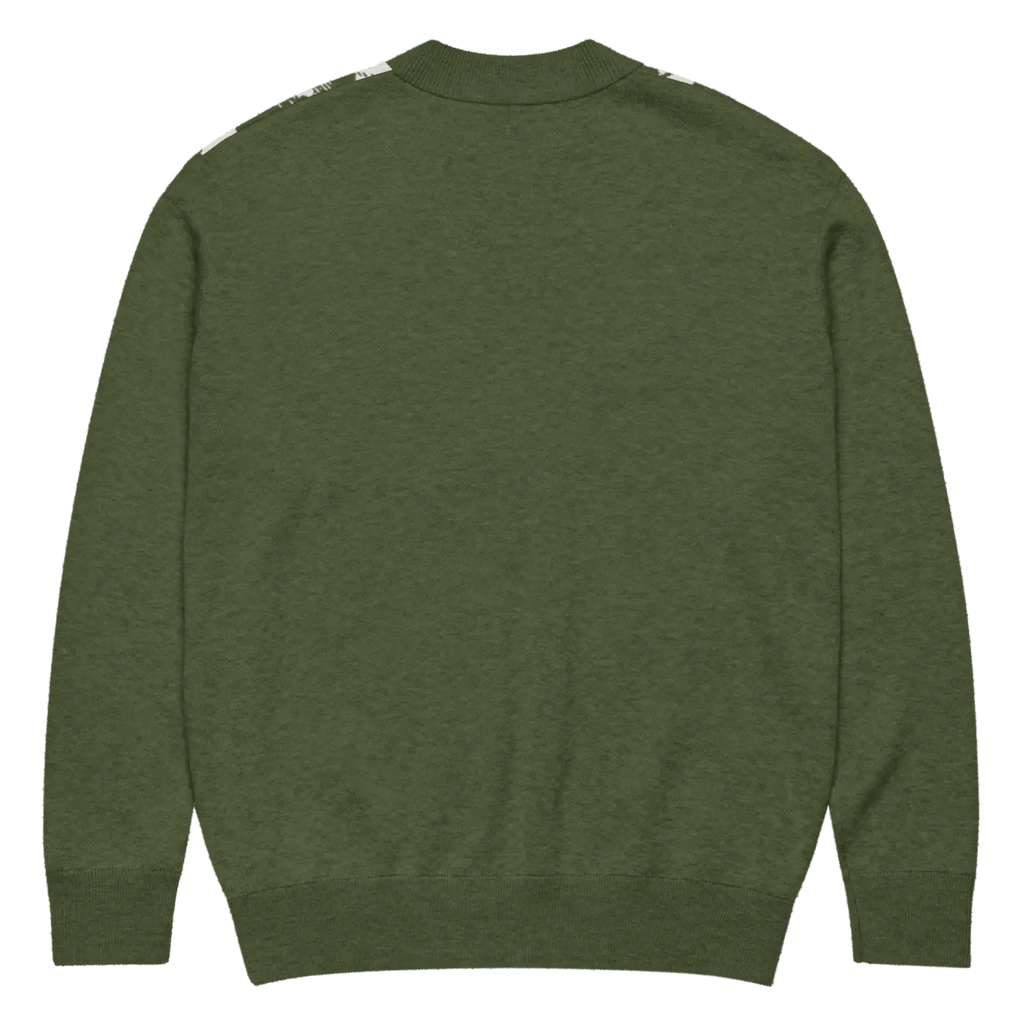 Green Argyle Diamond Knit Cardigan - Cozy Layering - DipaliZ