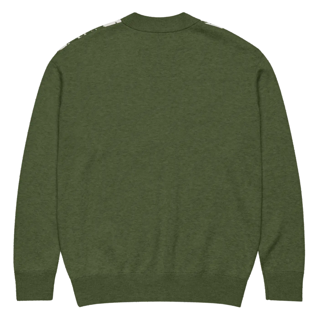 Green Argyle Diamond Knit Cardigan - Cozy Layering - DipaliZ