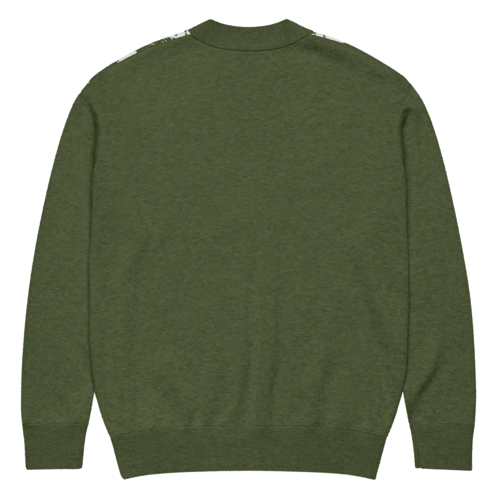 Green Argyle Diamond Knit Cardigan - Cozy Layering - DipaliZ