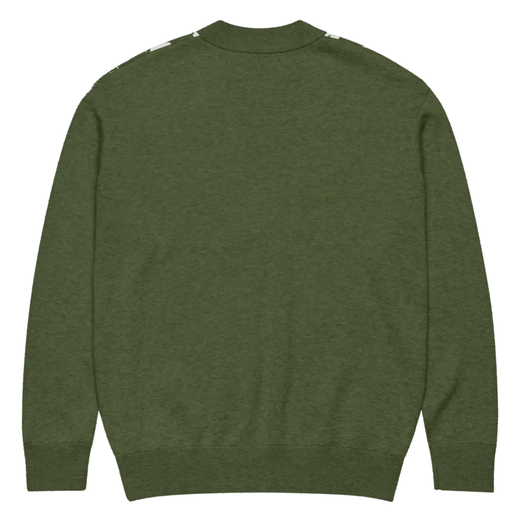 Green Argyle Diamond Knit Cardigan - Cozy Layering - DipaliZ