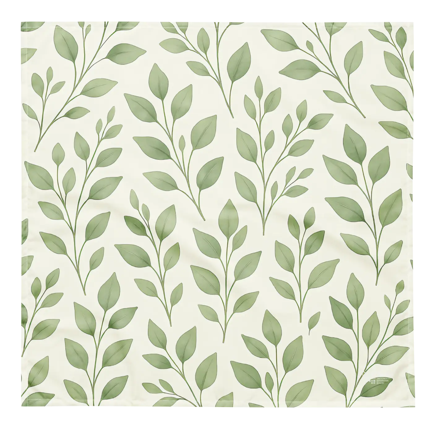 Tropical Green Leaves Print Bandana - UPF50 Protection - DipaliZ