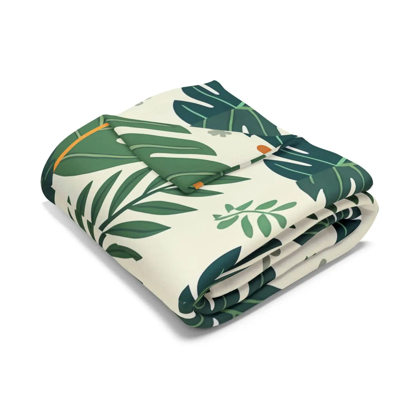 Green Leaves Arctic Fleece Blanket - Cozy Comfort - DipaliZ