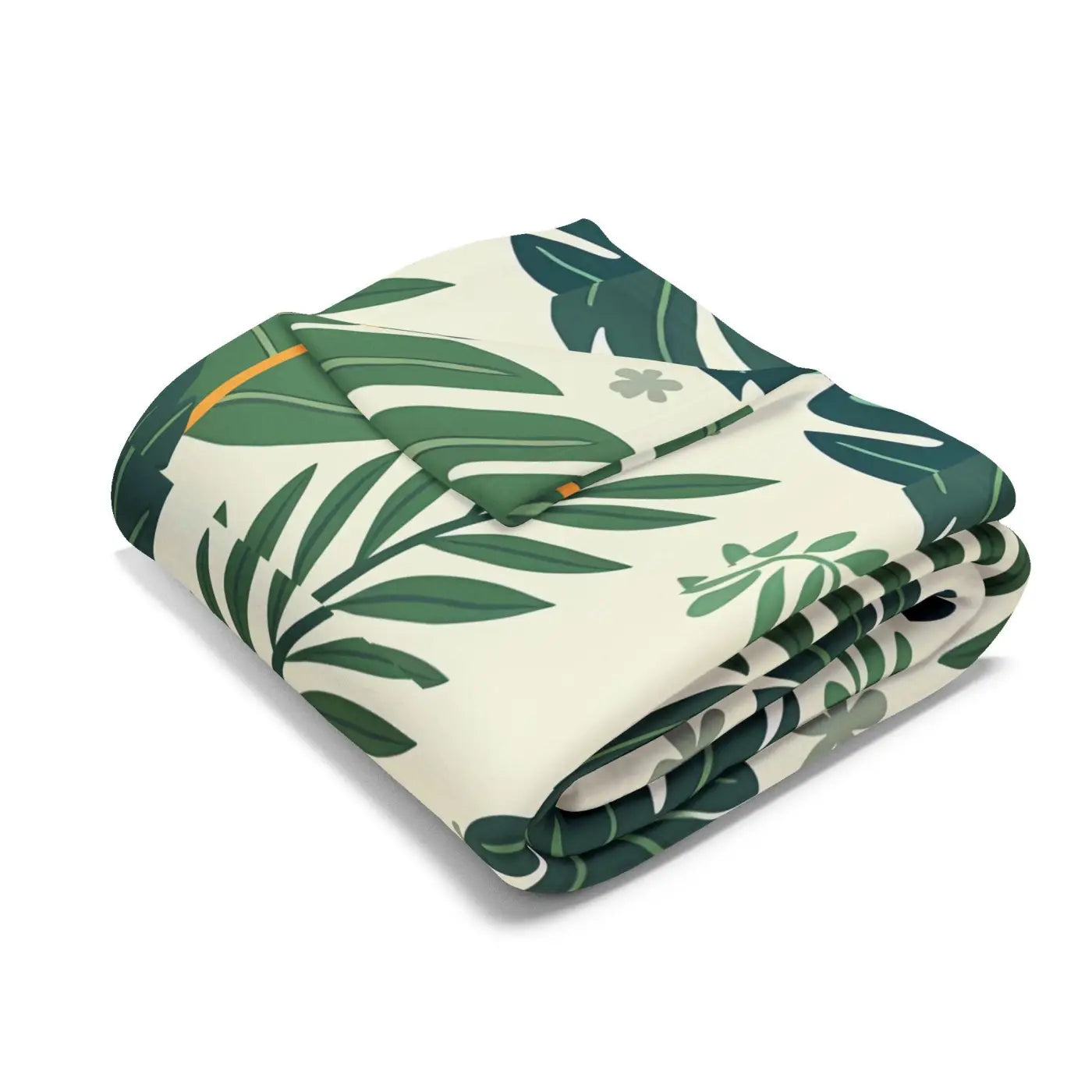 Green Leaves Arctic Fleece Blanket - Cozy Comfort - DipaliZ