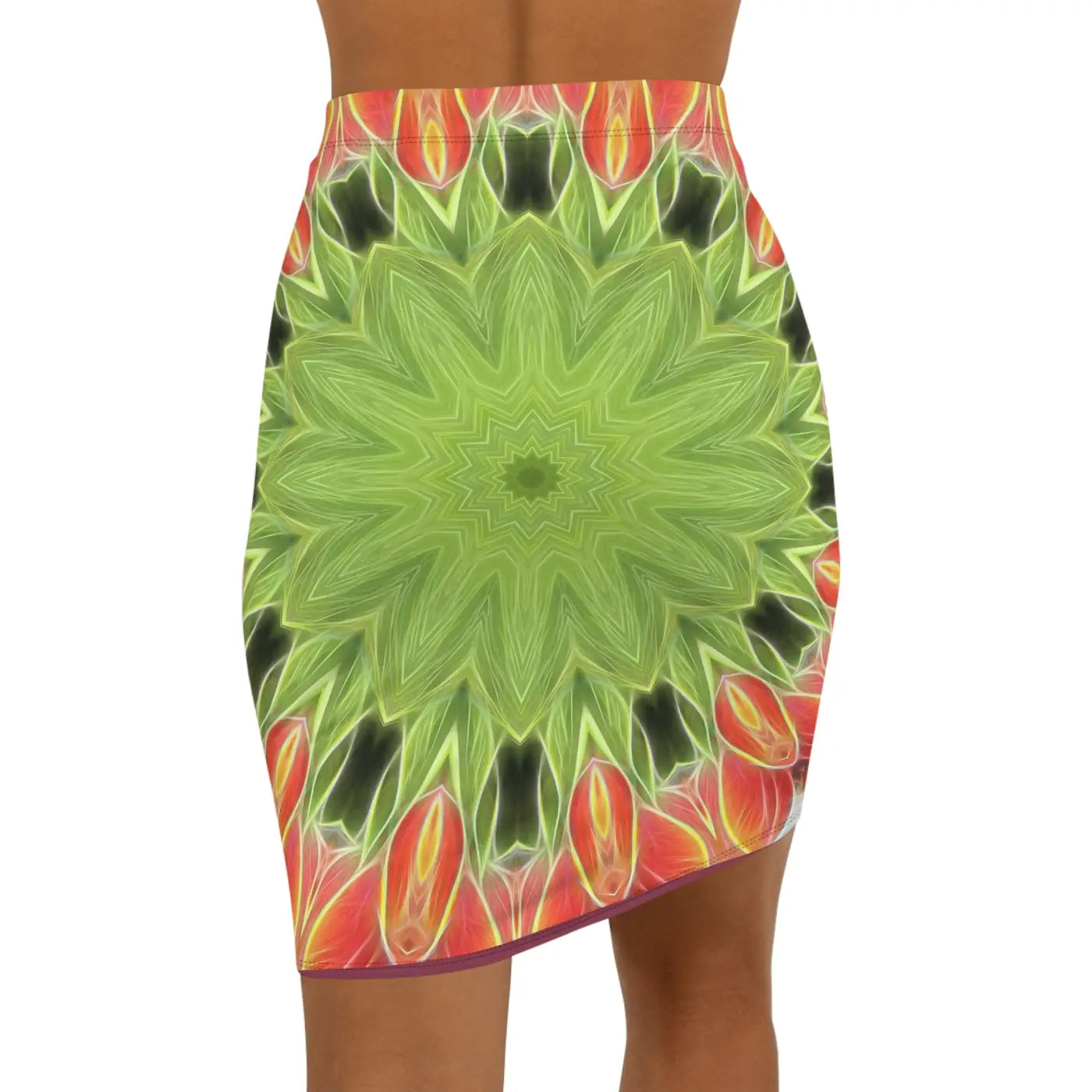 Bold Elegance Abstract Pattern Mini Skirt - Vibrant Style - DipaliZ