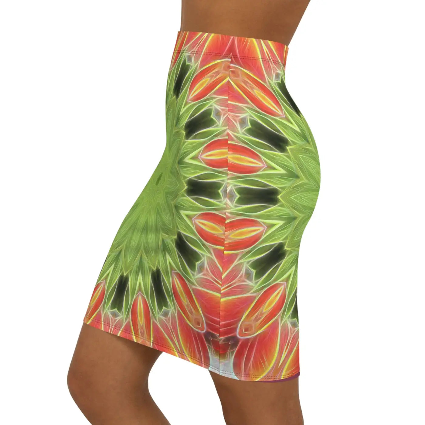 Bold Elegance Abstract Pattern Mini Skirt - Vibrant Style - DipaliZ