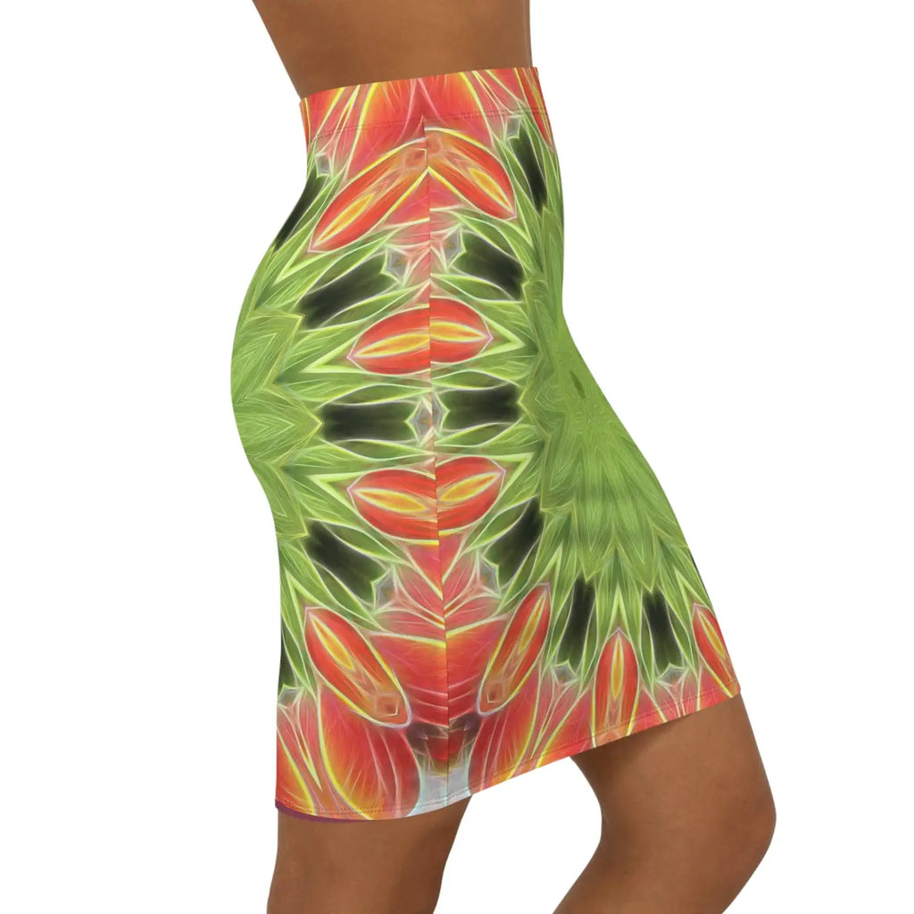 Bold Elegance Abstract Pattern Mini Skirt - Vibrant Style - DipaliZ