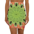Bold Elegance Abstract Pattern Mini Skirt - Vibrant Style - DipaliZ
