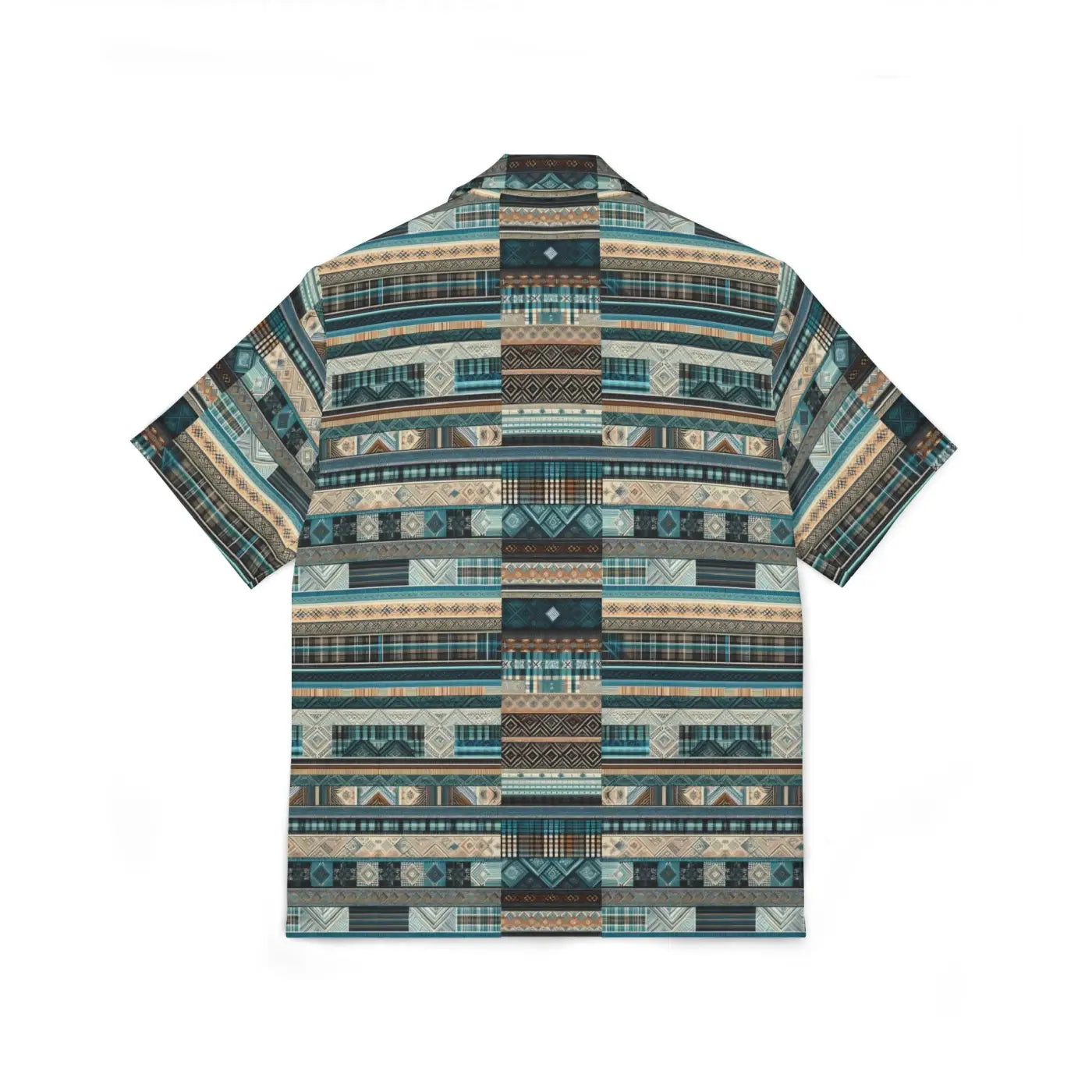 Green Plaid Hawaiian Camp Shirt - Bold Summer Style - DipaliZ