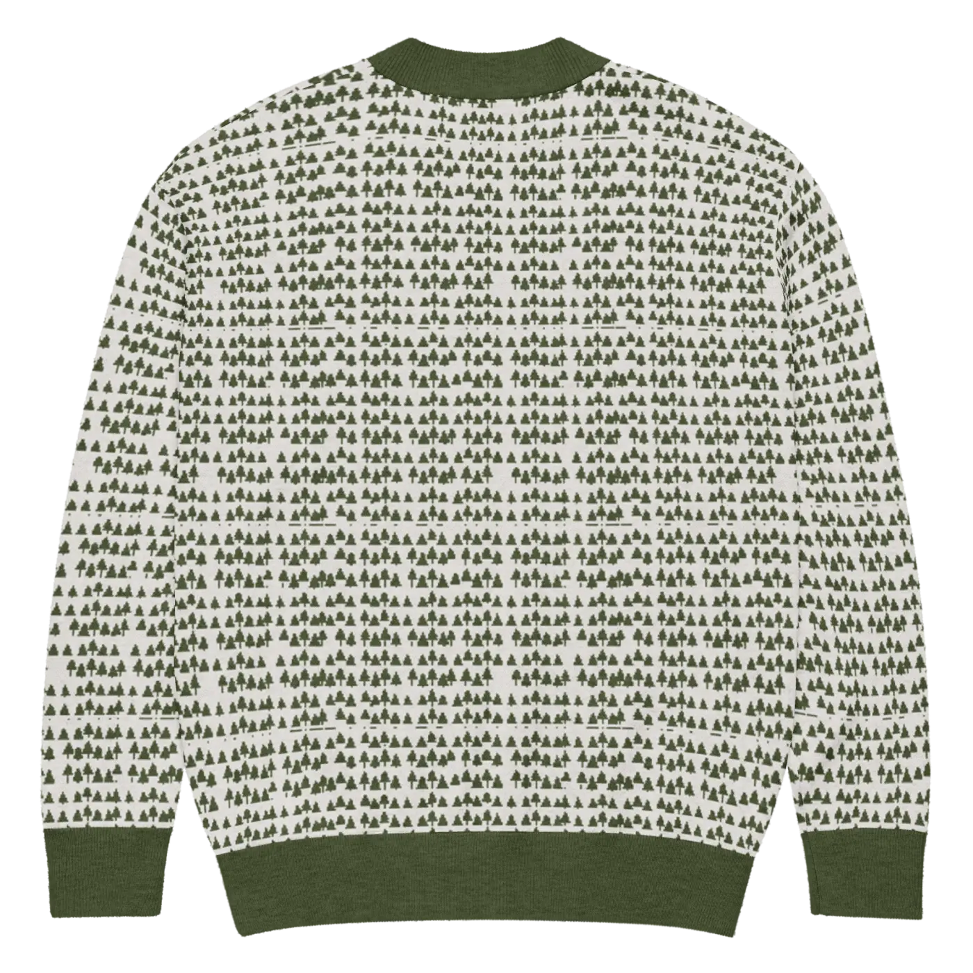 Trees Knit Cardigan - Sophisticated Green Knit Layering - DipaliZ